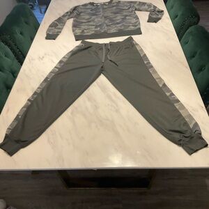 Splendid Olive and Gray Camo Top
